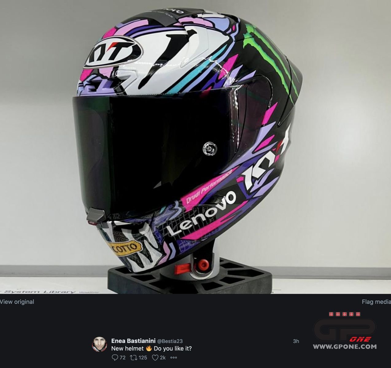 MotoGP The Beast Enea Bastianini Unveils His New Helmet For The