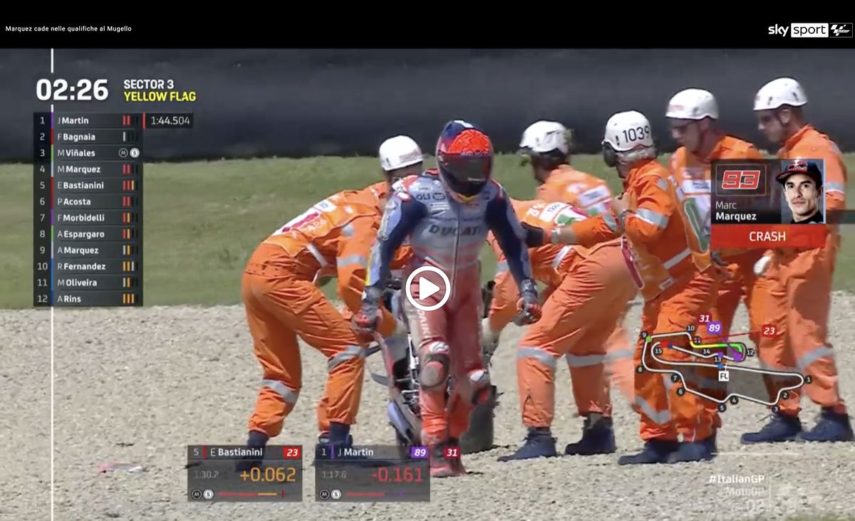 Motogp Video Mugello Marquez Cade E Spreca L Opportunit Di