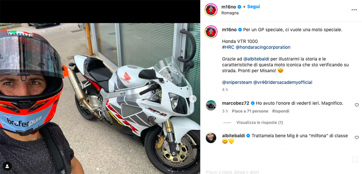 Moto Andrea Migno Sceglie Una Regina Per Misano In Sella Ad Una