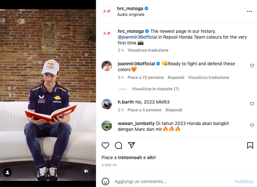MotoGP, VIDEO - Joan Mir porte enfin les couleurs du Honda HRC