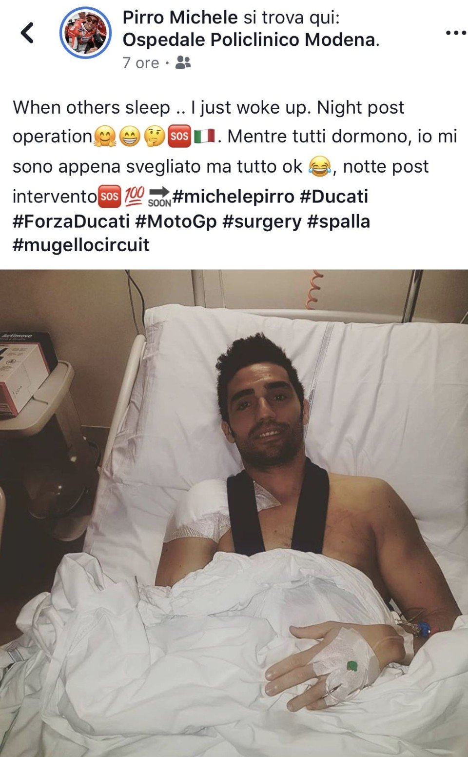 MotoGP: Michele Pirro operato alla spalla: tutto OK