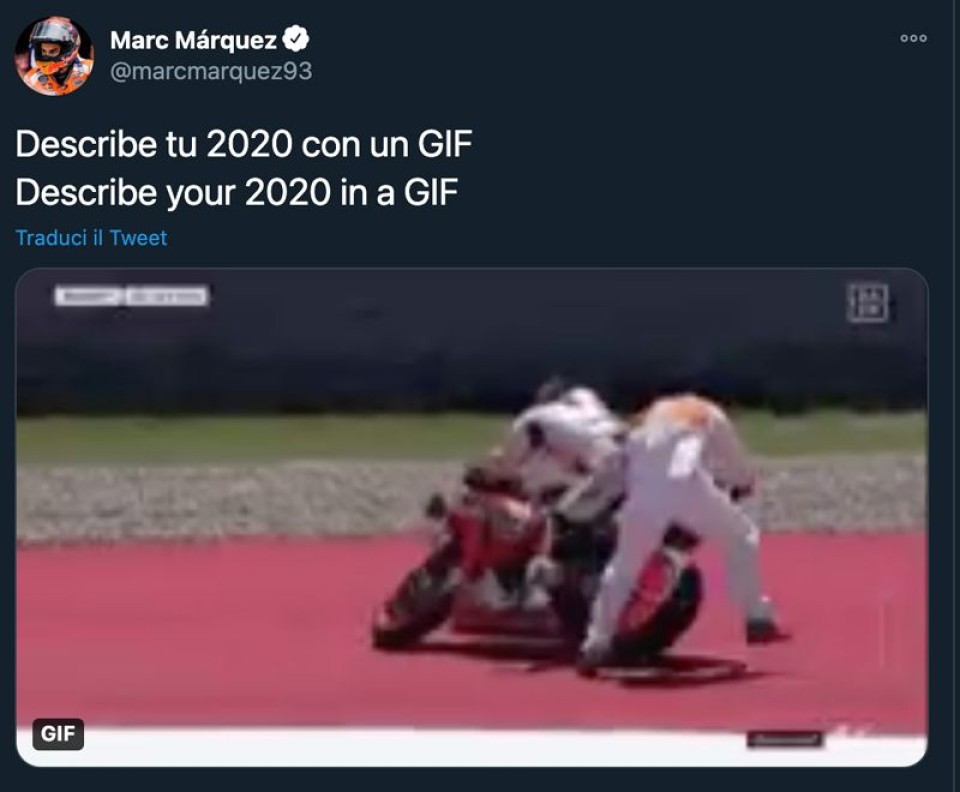 MotoGP: Marc Marquez scherza sul suo 2020: il riassunto è una caduta comica